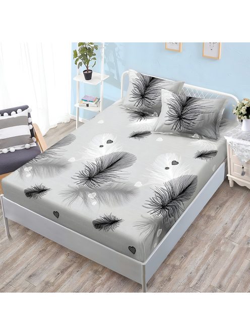 Долен чаршаф с ластик и две калъфки (за матрак от 160x200 до 180x200) EmonaMall, 3 части - Модел S18662