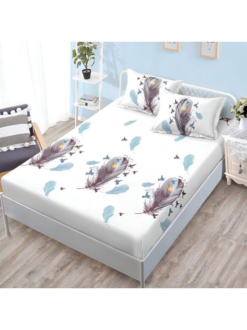 Долен чаршаф с ластик и две калъфки (за матрак от 160x200 до 180x200) EmonaMall, 3 части - Модел S18665