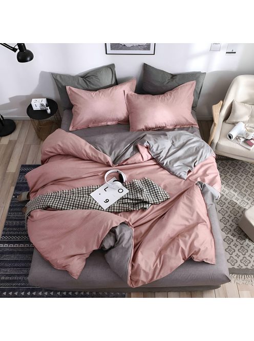 Двулицево спално бельо с ластик EmonaMall, 4 части - Модел S18711