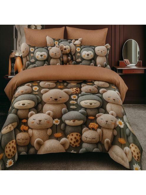 Двулицево спално бельо 5D EmonaMall, 6 части (реално изображение) - Модел S18719