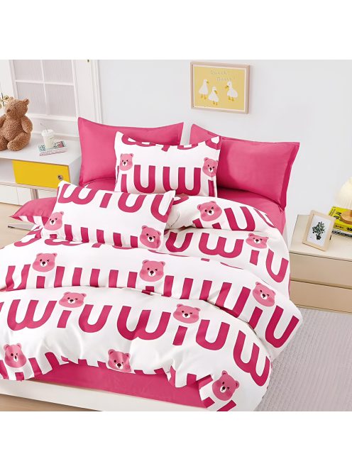 Двулицево спално бельо с ластик (размер за приста) EmonaMall, 4 части - Модел S18728