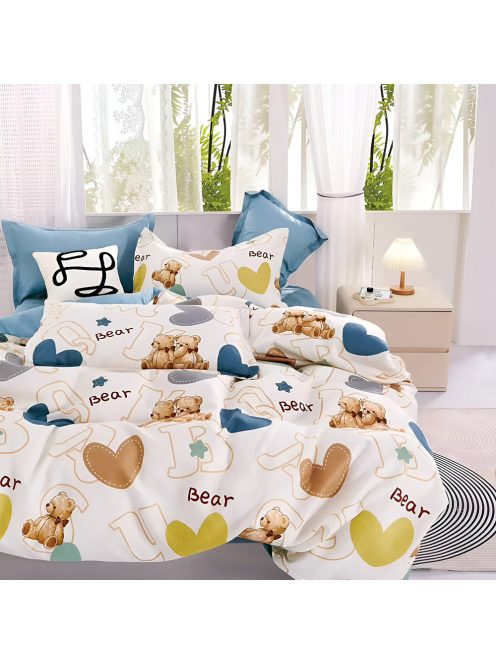 Двулицево спално бельо с ластик (размер за приста) EmonaMall, 4 части - Модел S18733