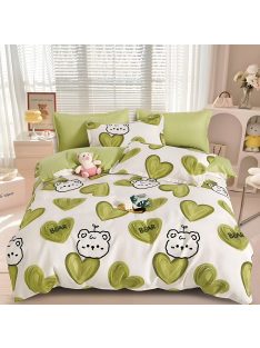   Двулицево спално бельо с ластик (размер за приста) EmonaMall, 4 части - Модел S18734