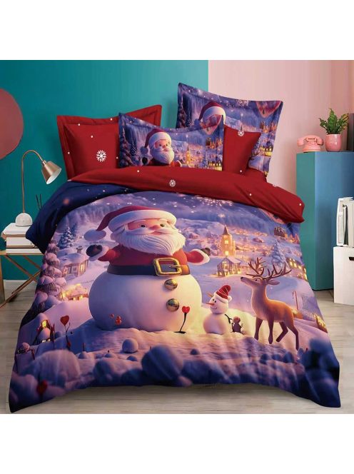 Двулицево коледно спално бельо (реално изображение) EmonaMall, 6 части - Модел S18760