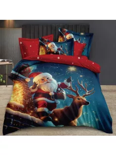   Двулицево коледно спално бельо (реално изображение) EmonaMall, 6 части - Модел S18762