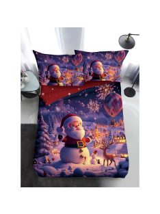   Двулицево коледно спално бельо, размер за приста (реално изображение) EmonaMall, 4 части - Модел S18767