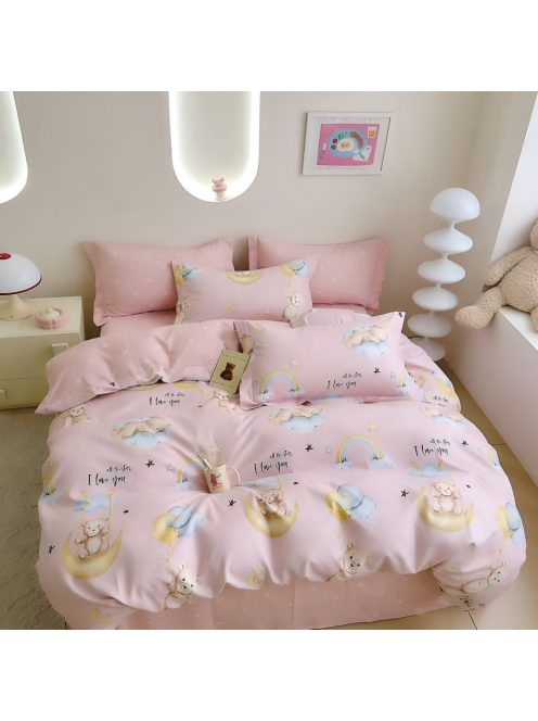 Двулицево спално бельо с ластик EmonaMall, 6 части - Модел S18998