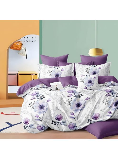 Двулицево спално бельо с ластик EmonaMall, 6 части - Модел S19068