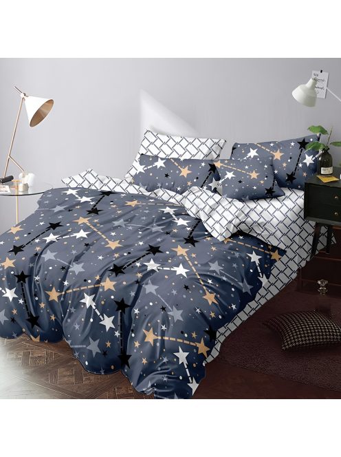 Двулицево спално бельо с ластик EmonaMall, 6 части - Модел S19071