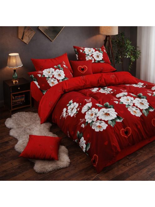 Двулицево спално бельо с ластик EmonaMall, 6 части - Модел S19078