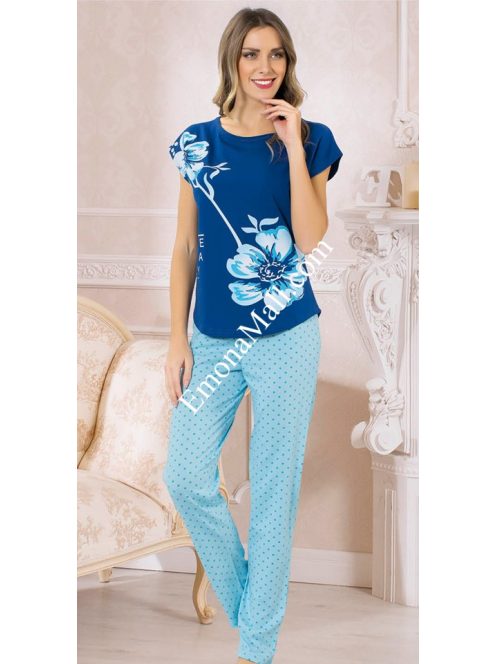 Дамска пижама с къс ръкав