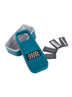   Ръчно ренде EmonaMall, Пет ножа, Пластмасов контейнер, Син - Код T1002