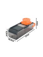 Многофункционално ръчно ренде EmonaMall, 4 ножа, Пластмасов контейнер, Оранжев/Сив - Код T1003