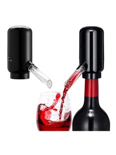   Електрическа помпа за вино EmonaMall, LED, Черен - Код T1011