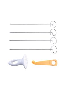   Уред за картофен чипс EmonaMall, 4 шишчета, Бял - Код T1012