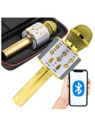 Безжичен микрофон, Bluetooth, FM радио, златен