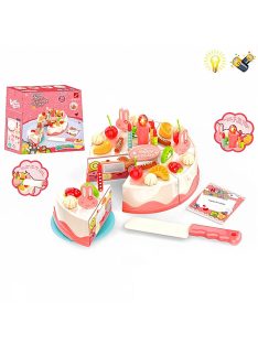 Комплект торта за рязане със светеща свещичка