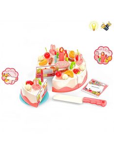 Комплект торта за рязане със светеща свещичка