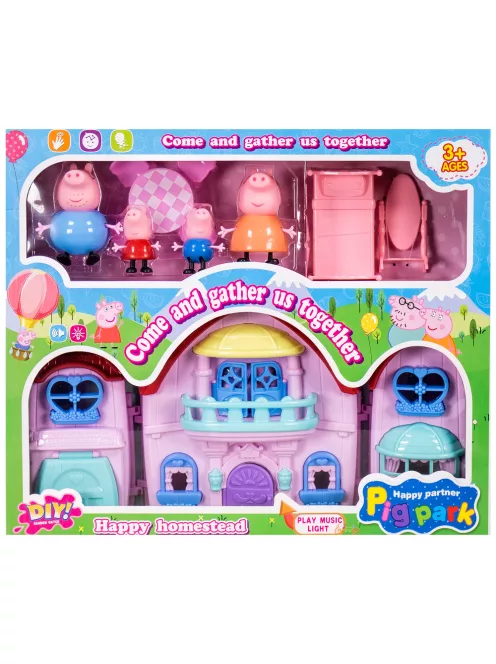 Къща с музика и светлина и четири прасенца Peppa Pig