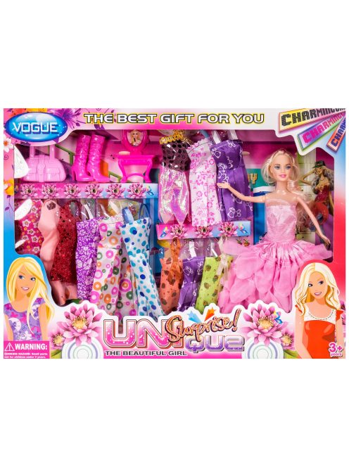 Комплект кукла с 12 допълнителни рокли