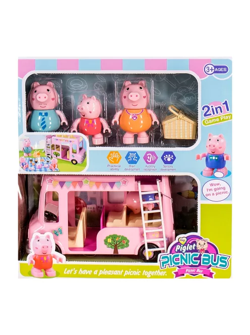 Детски бус-пикник и четири прасенца Peppa Pig