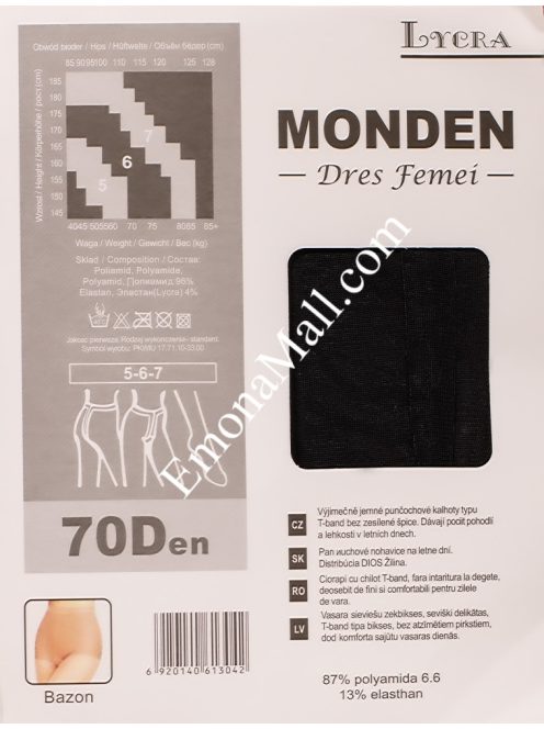 Дамски чорапогащници 70DEN черен