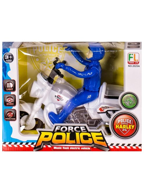 Детски полицай моторист със звукови и светлинни ефекти