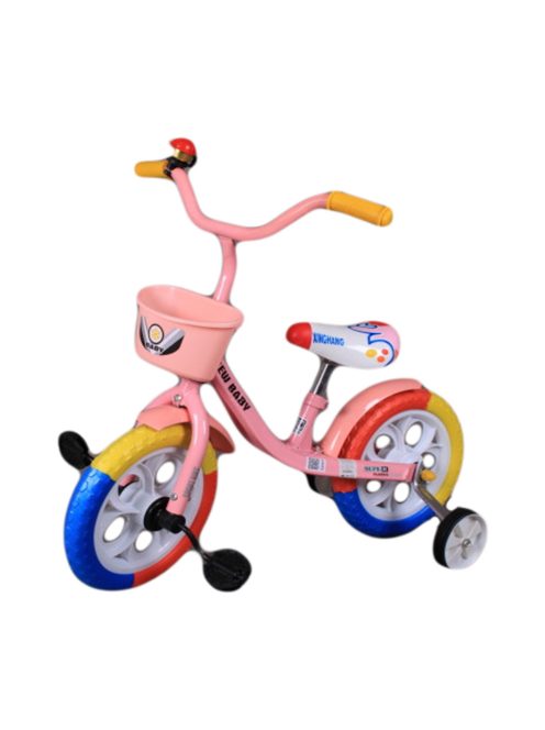 Светлорозово детско колело