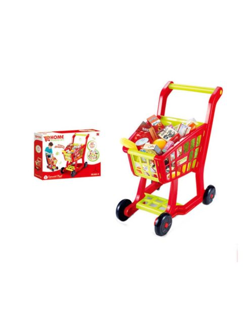 Детска количка за пазаруване и продукти