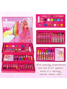 Детски рисувателен комплект в триетажно куфарче Barbie