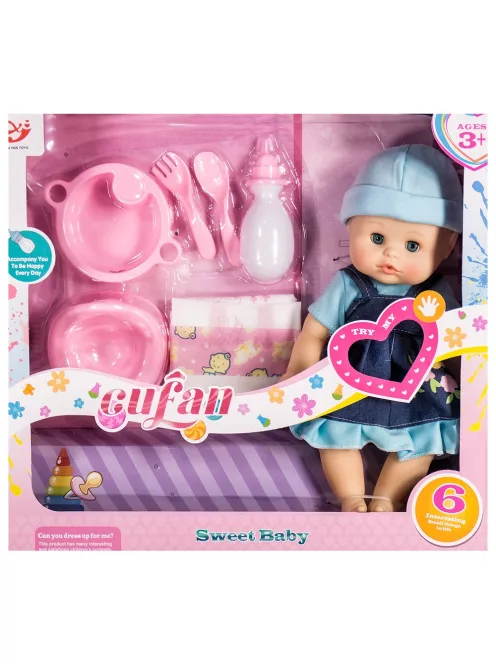 Детска кукла със сини дрехи