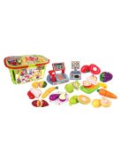 Детски комплект кошница с плодове и зеленчуци за рязане