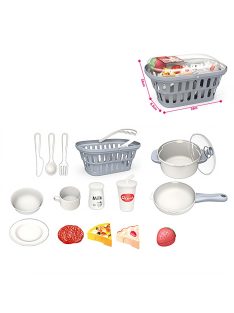 Детска кошница с посуда и хранителни продукти