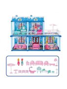 Двуетажна къща с кукла и обзавеждане