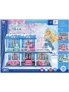 Двуетажна къща с кукла и обзавеждане