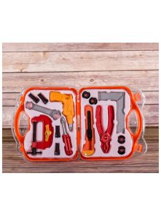 Оранжев детски куфар с инструменти