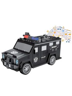 Черна детска електронна касичка Полицейски джип 2в1