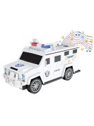 Бяла детска електронна касичка Полицейски джип 2в1