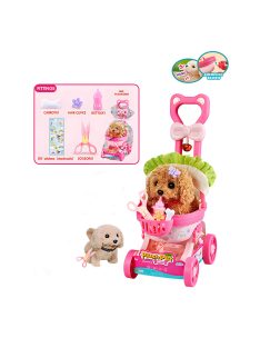 Детско кученце в количка, светлокафяв