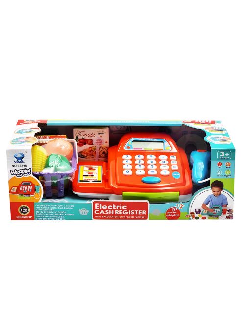 Детски касов апарат, червен/бял