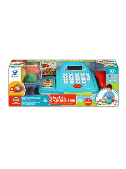 Детски касов апарат, син/бял