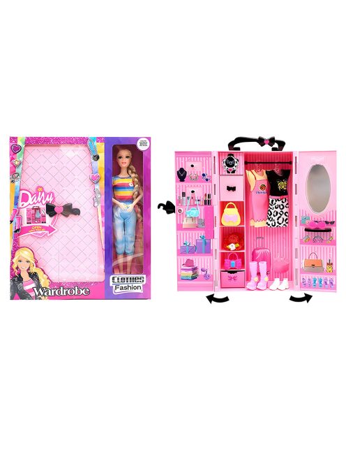 Детска кукла с гардероб и аксесоари