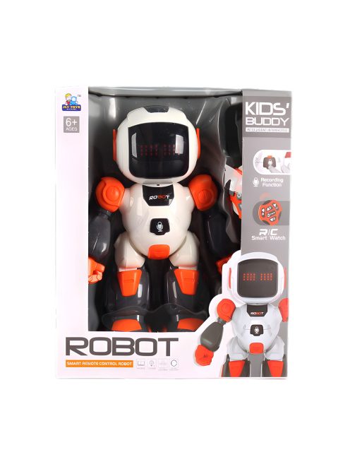 Детски робот с дистанционно за ръка, оранжев