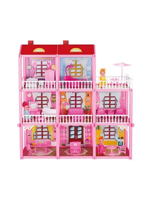 Триетажна къща с кукли и обзавеждане