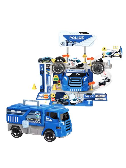 Детски полицейски камион - паркинг 2в1