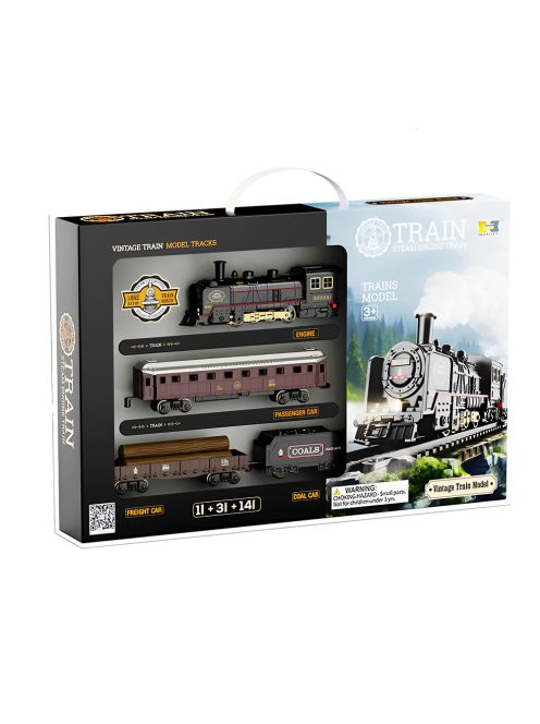 Детски влак с релси (винтидж модел) 