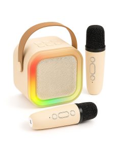 Детска караоке колонка с два микрофона, LED светлини и Bluetooth