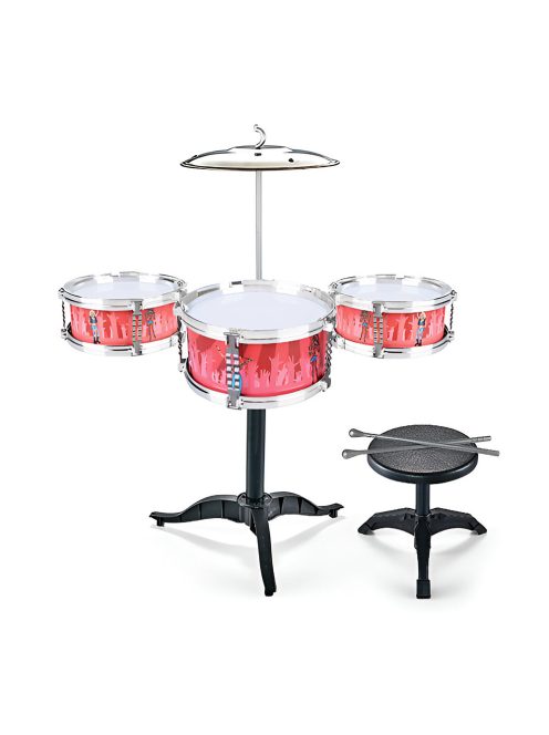 Детски барабани със столче червени