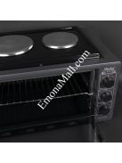 Готварска печка с два котлона ZEPHYR ZP 1441 T40HP, 3900W, 40 литра, Терморегулатор, Тава 36 см, Черен - Код G8245